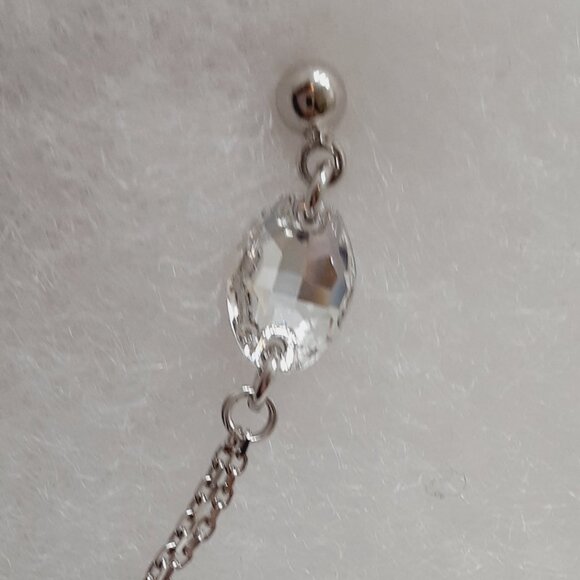 New sterling sterling sterling silver silver silver cz earrings - Picture 4 of 8